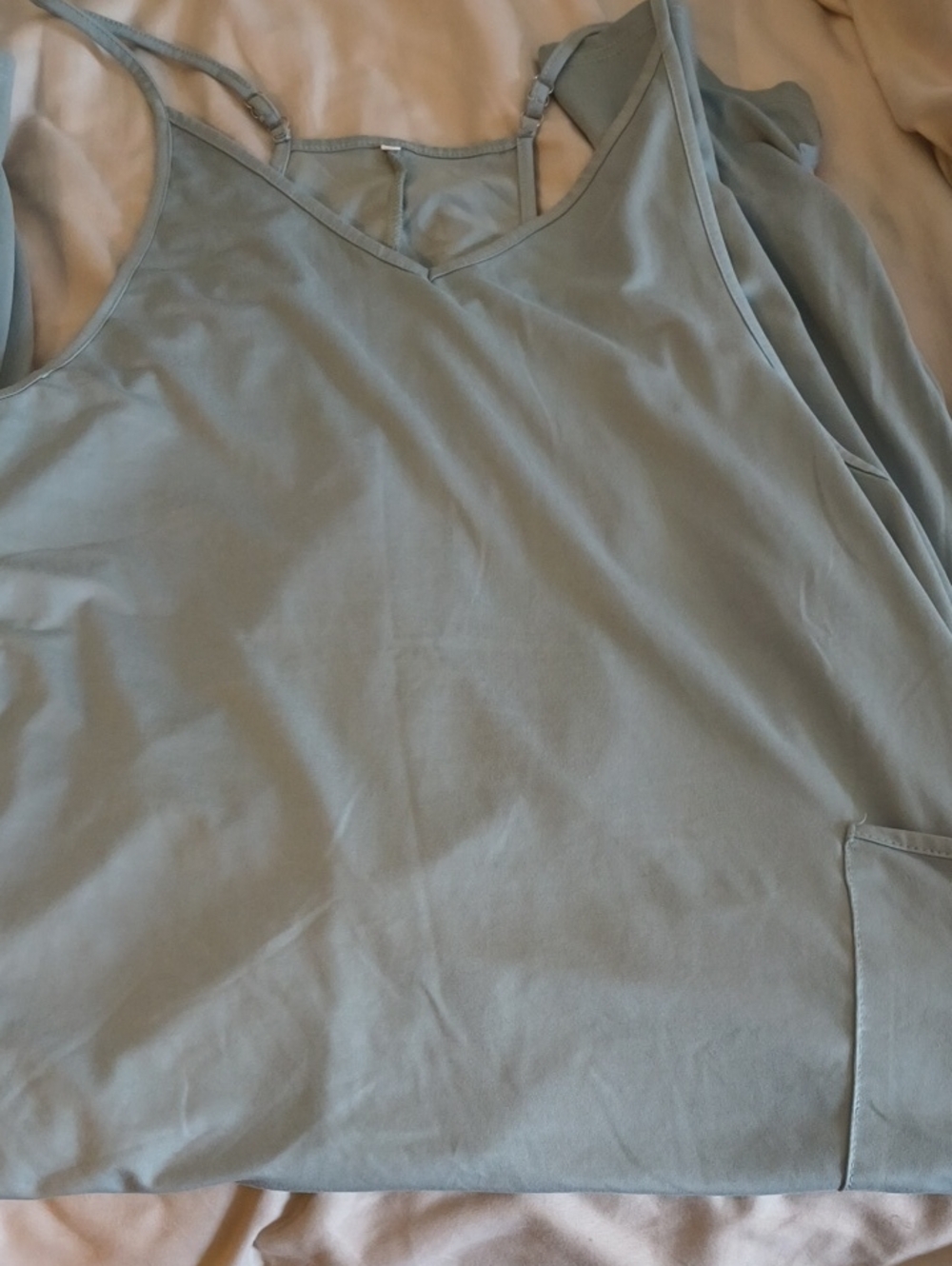 Light Sage Green V-Neck Women's Jumpsuit
